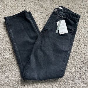 ASOS black denim mom jean